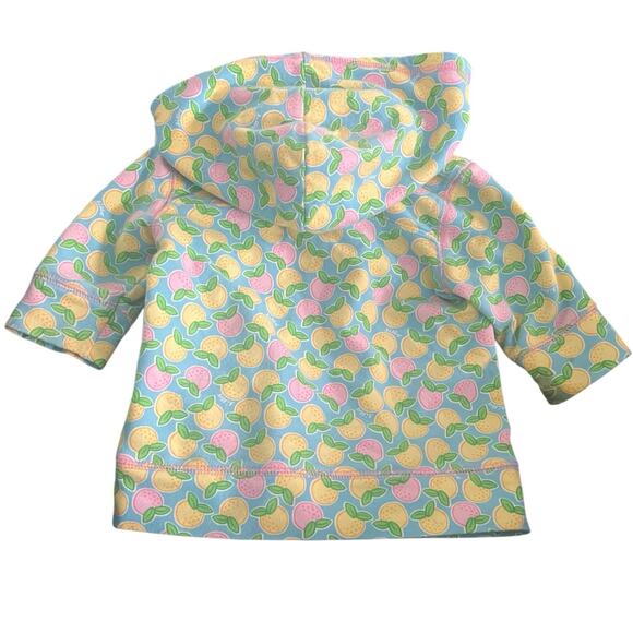 Lilly Pulitzer, Toddler Girls Zip Hoodie Jacket, Citrus Print & Light Blue, 2T - Picture 5 of 15